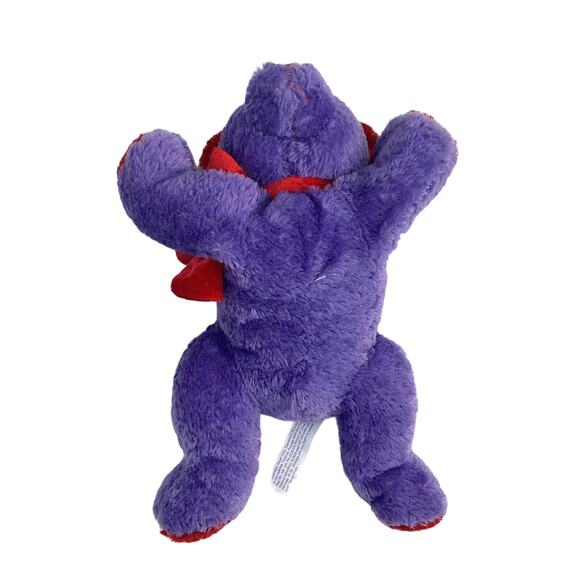MARY MEYER Vintage 2000 Purple Red Heart Bear Weighted Stuffed Animal Plush - Picture 6 of 10